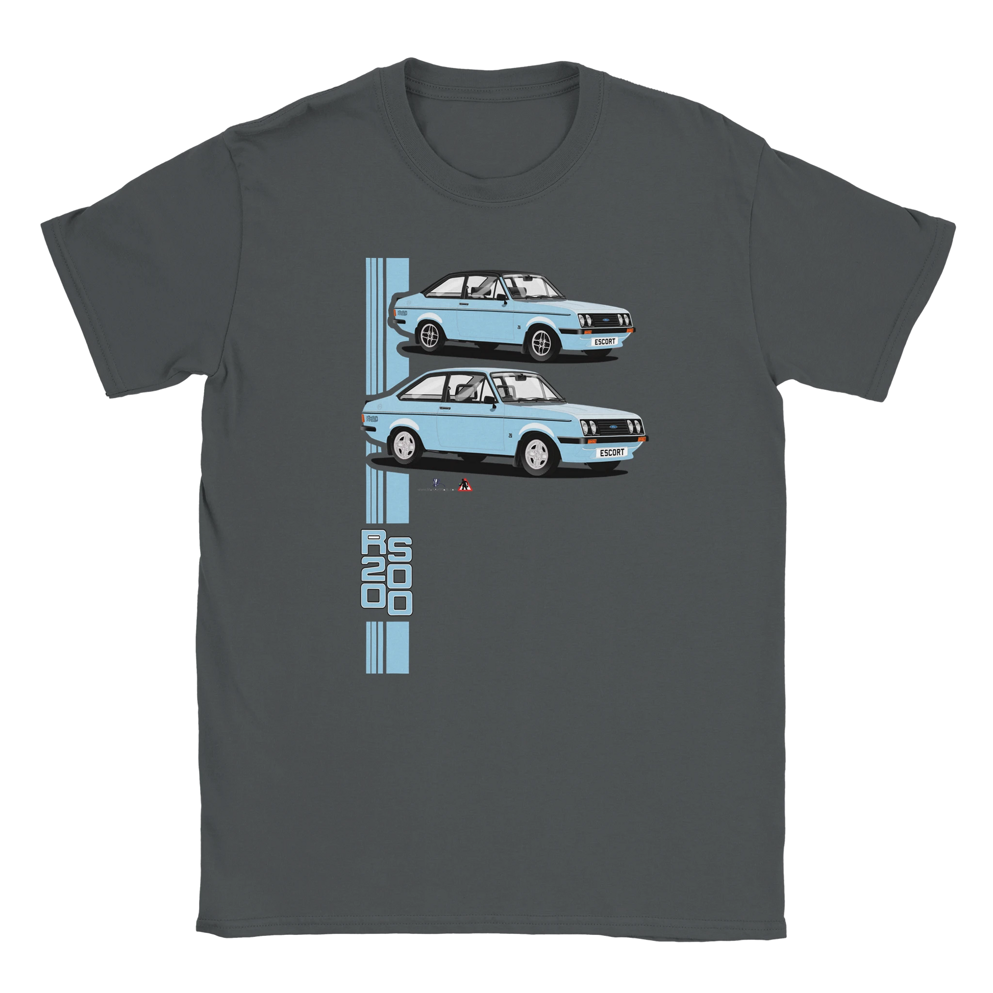 Ford Escort Mk2 RS2000 T Shirt (Light Blue Car)