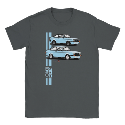 Ford Escort Mk2 RS2000 T Shirt (Light Blue Car)