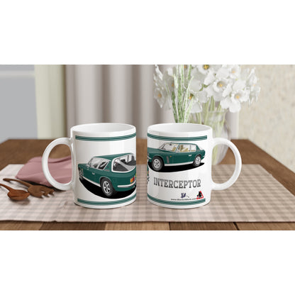 Jensen Interceptor Mk3 in Green Art Mug