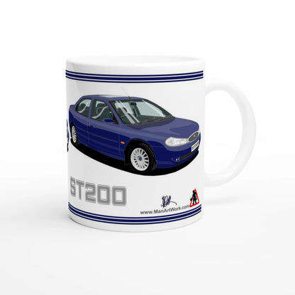 Ford Mondeo ST200 Saloon in Blue & Black Art Mug