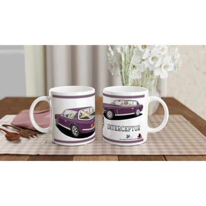 Jensen Interceptor Mk3 in Purple Art Mug