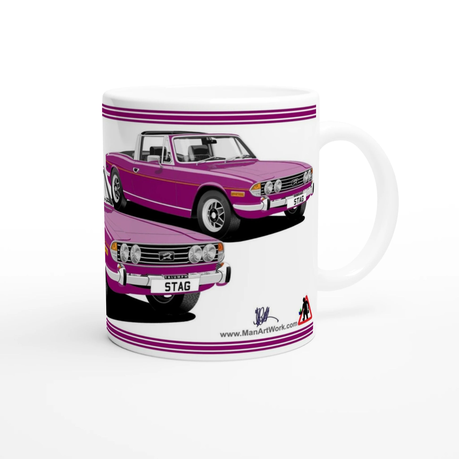 Triumph Stag Magenta and Black Car Mug