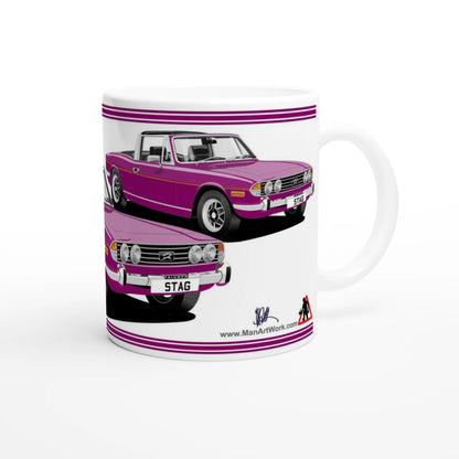 Triumph Stag Magenta and Black Car Mug