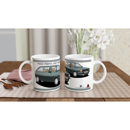 Ford Fiesta Mk1 Ghia in Green Art Mug