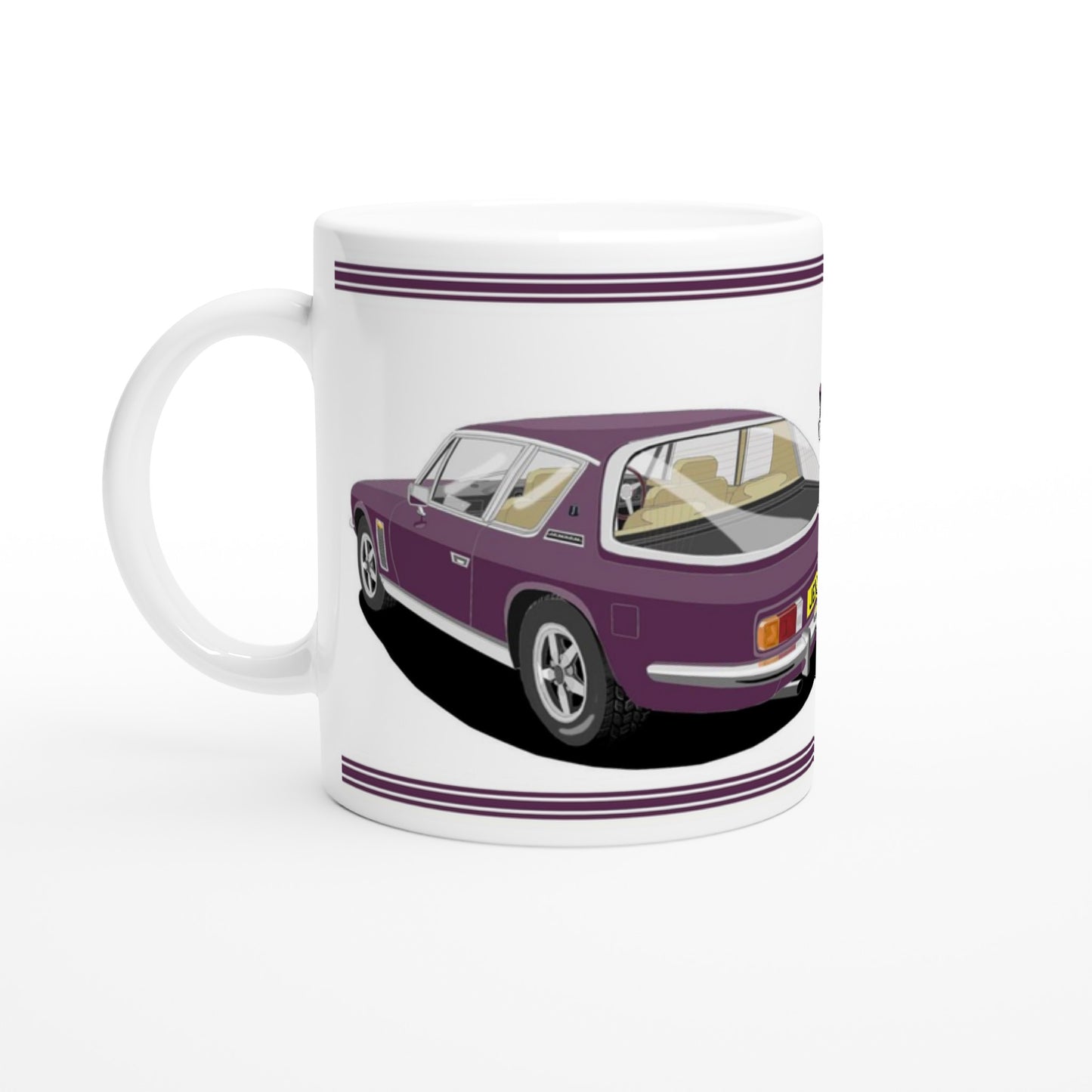 Jensen Interceptor Mk3 in Purple Art Mug