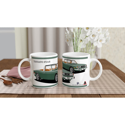 Triumph Stag Laurel Green and Tan Car Mug - Federal