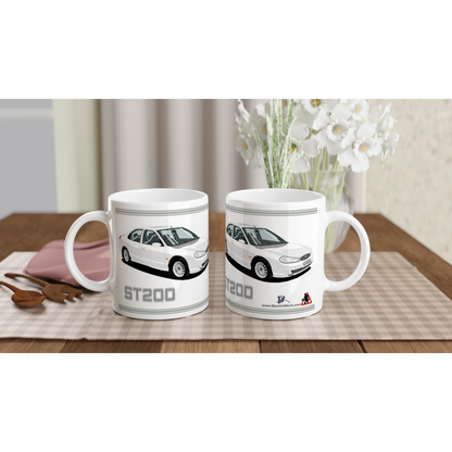 Ford Mondeo ST200 Saloon in White Art Mug