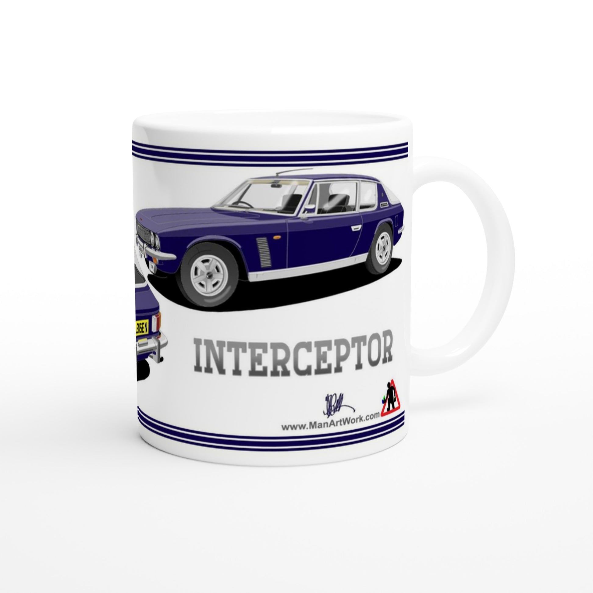 Jensen Interceptor Mk3 in Blue & Black Art Mug