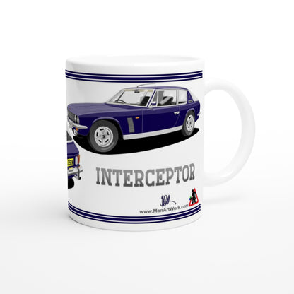 Jensen Interceptor Mk3 in Blue & Black Art Mug
