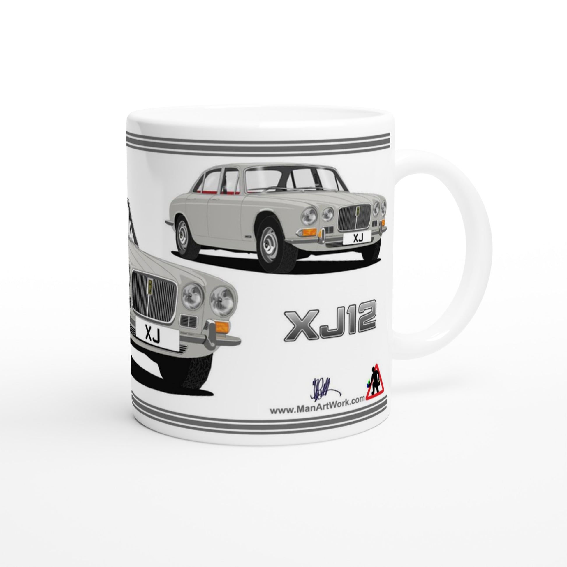 Jaguar XJ12 Mk1 in Grey Art Mug