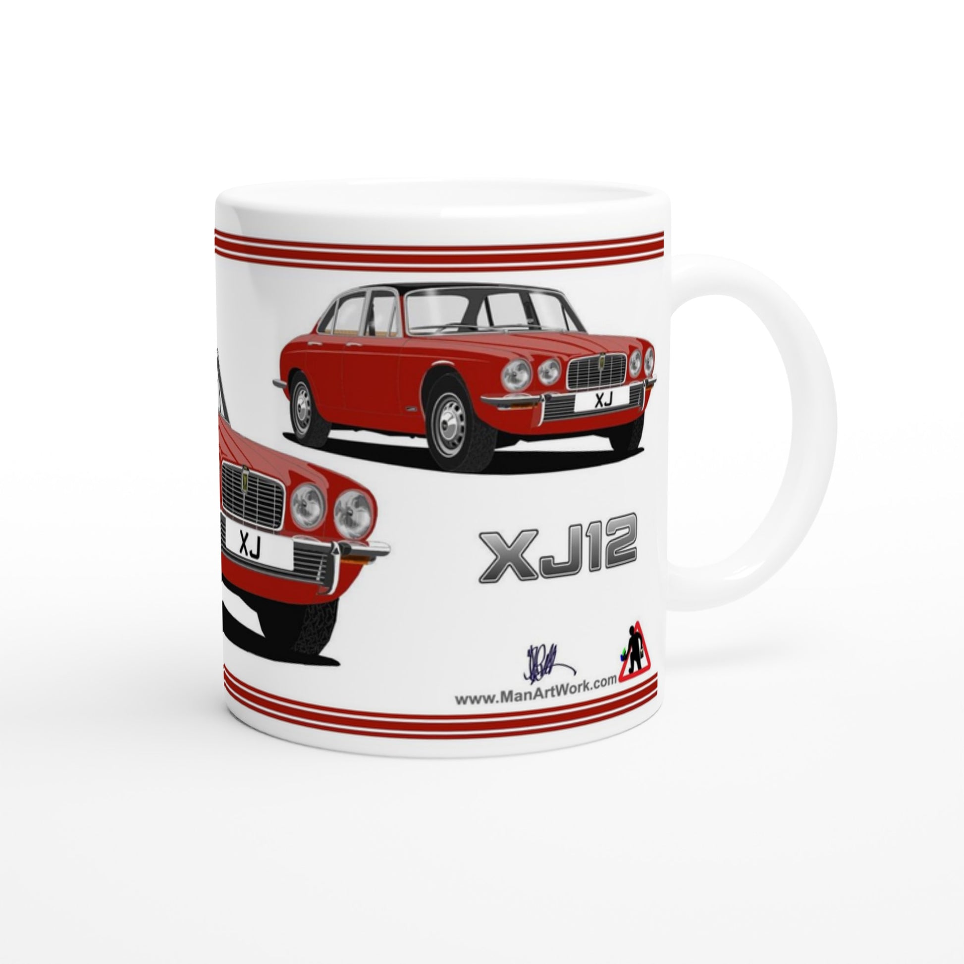 Jaguar XJ12 Mk2 in Red Art Mug