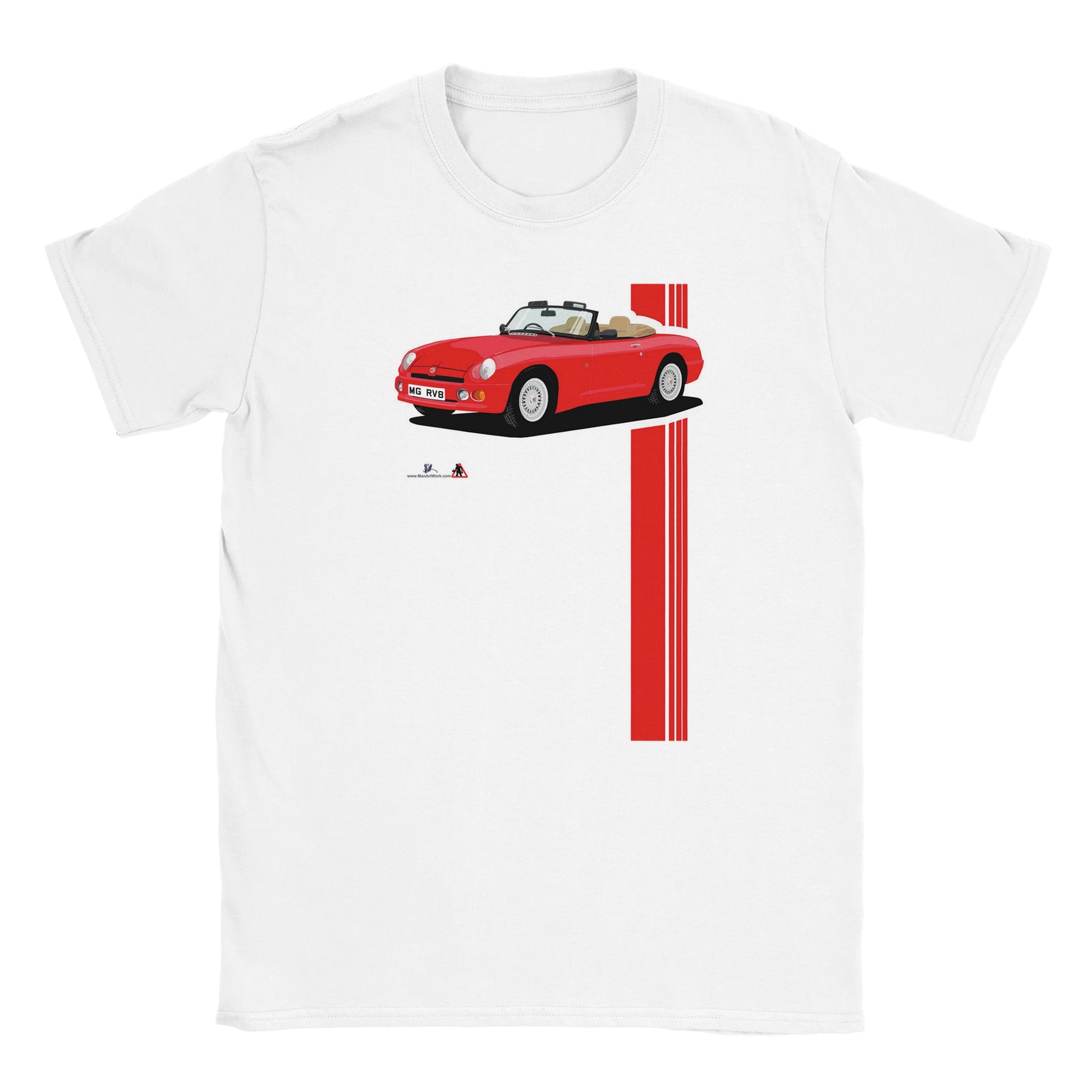 MG RV8 in Bright Red T Shirt