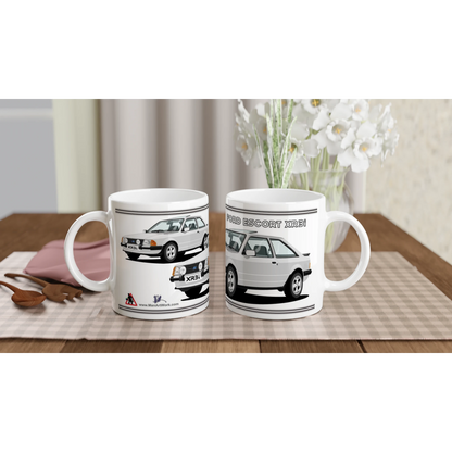 Ford Escort Mk3 XR3i in Silver Art Mug