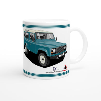 Land Rover 90 7 seater in Blue  Art Mug