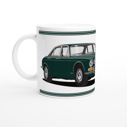 Jaguar XJ6 Mk1 in Dark-Green Art Mug