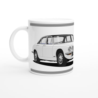 Jaguar XJ12 Mk2 in White Art Mug