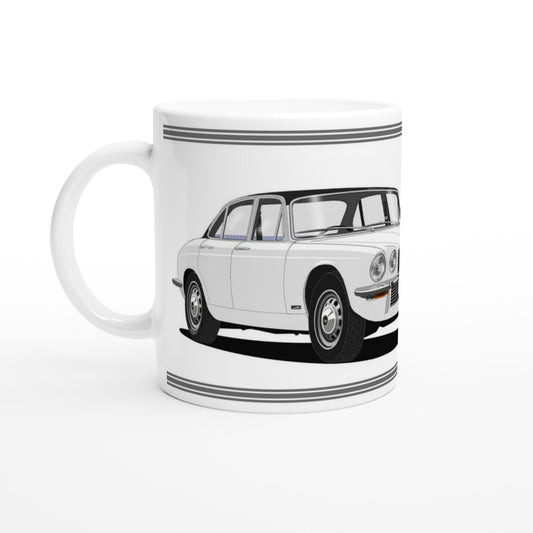 Jaguar XJ12 Mk2 in White Art Mug