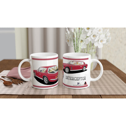 Jensen Interceptor Mk3 in Burgundy Art Mug