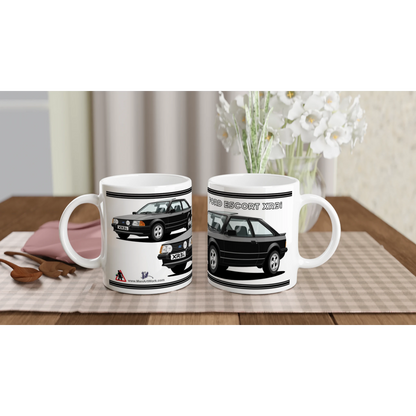 Ford Escort Mk3 XR3i in Black Art Mug