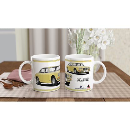 Jaguar XJ12 Mk1 in Yellow Art Mug