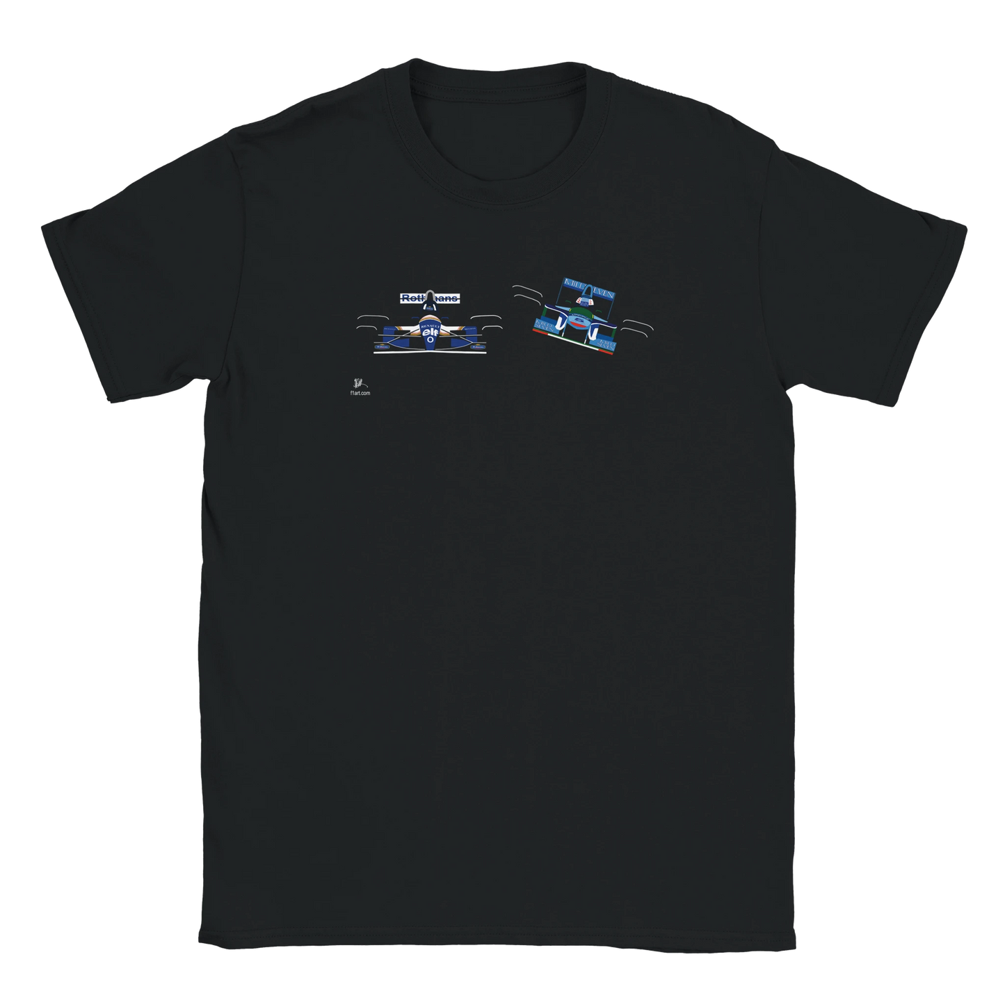 F1 Motor Racing Schumacher v Hill Art T Shirt