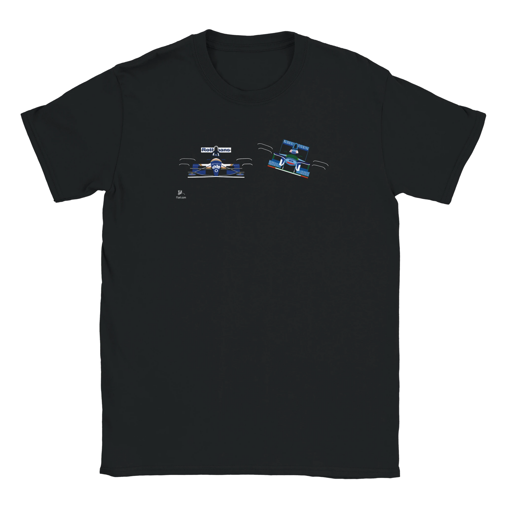 F1 Motor Racing Schumacher v Hill Art T Shirt