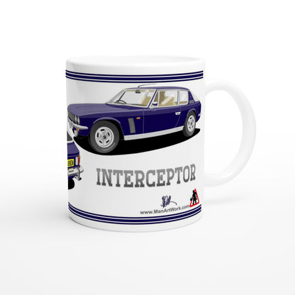Jensen Interceptor Mk3 in Blue & Beige Art Mug