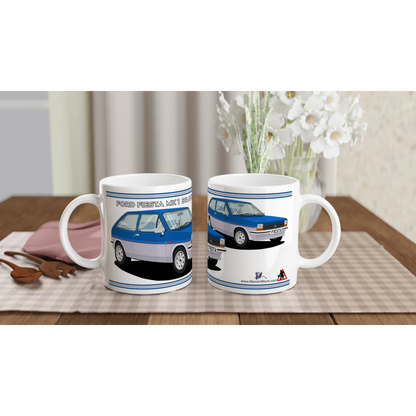 Ford Fiesta Mk1 Bravo in Blue Art Mug