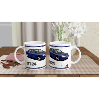 Ford Mondeo ST24 Saloon in Blue Art Mug