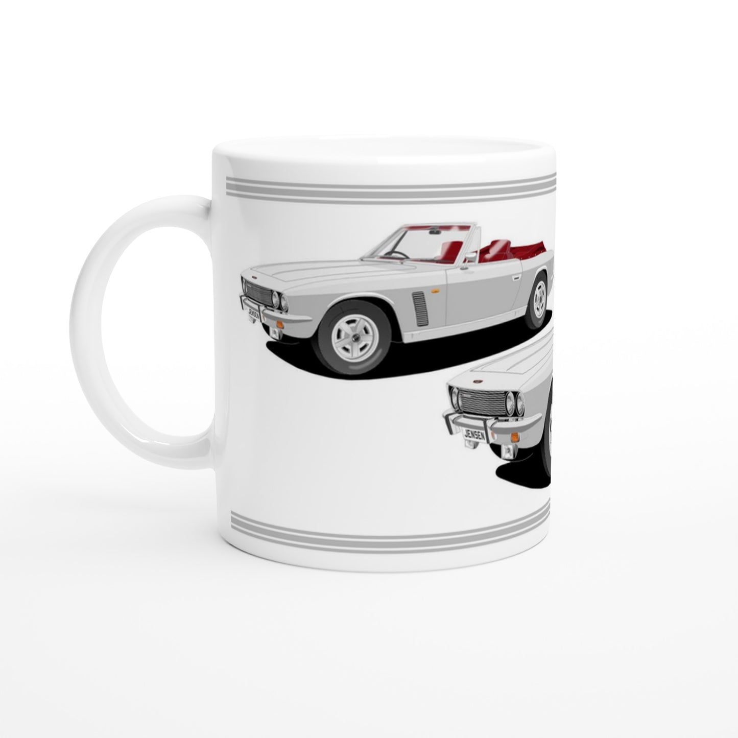 Jensen Interceptor Mk3 Convertible in Silver Art Mug