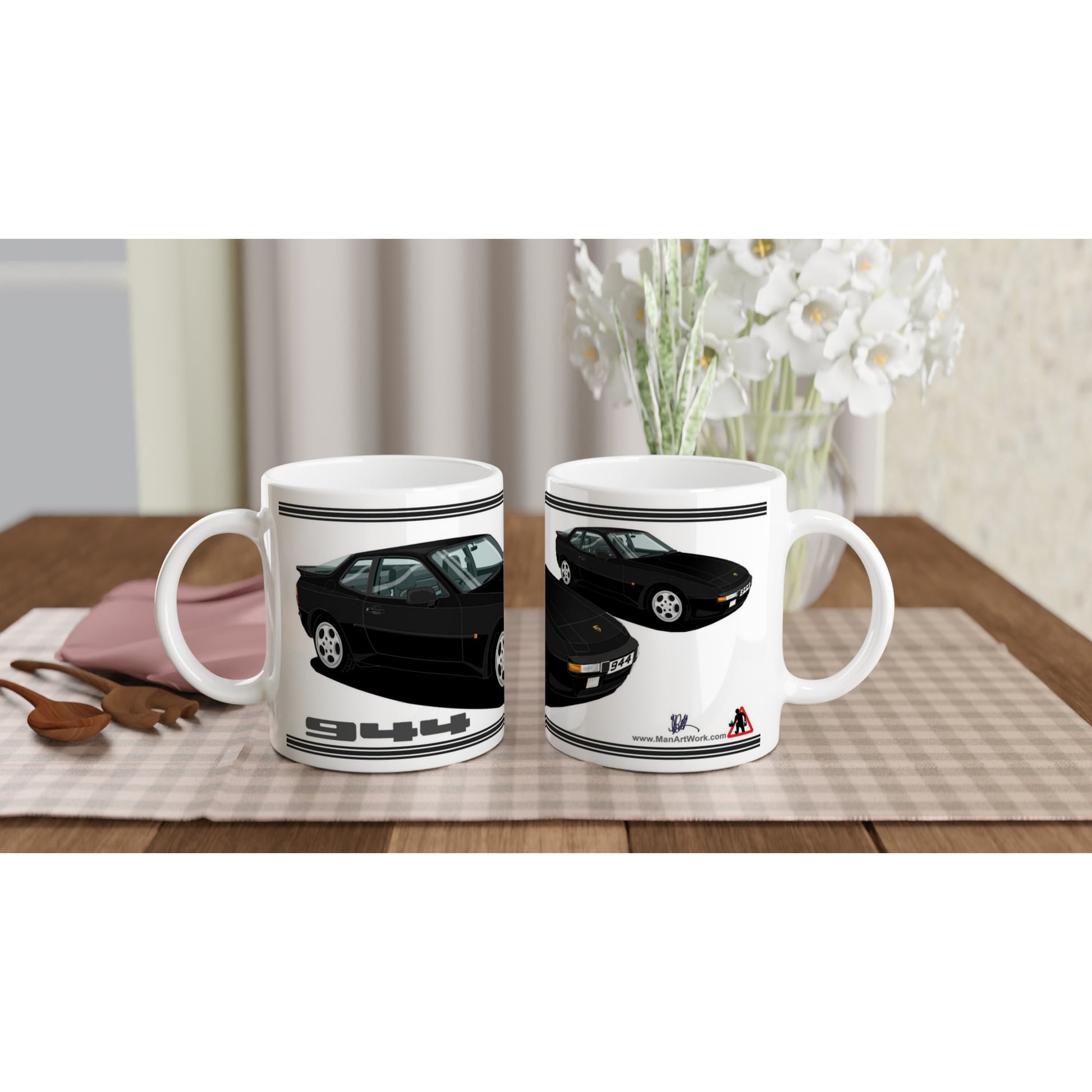 Porsche 944 Mk1 in Black Art Mug