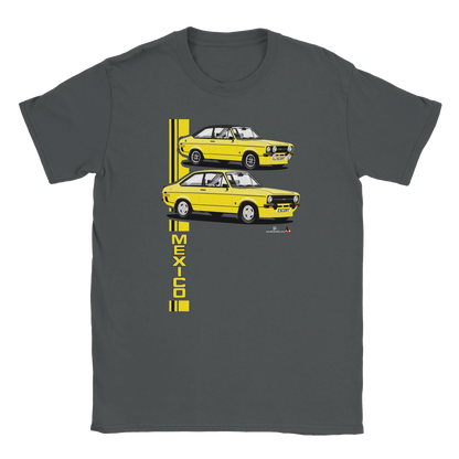 Ford Escort Mk2 Mexico T Shirt (Yellow Car)