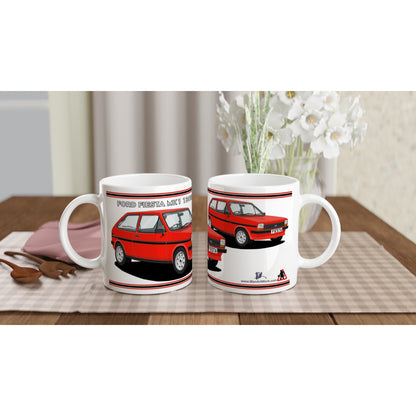 Ford Fiesta Mk1 1300S in Red Art Mug
