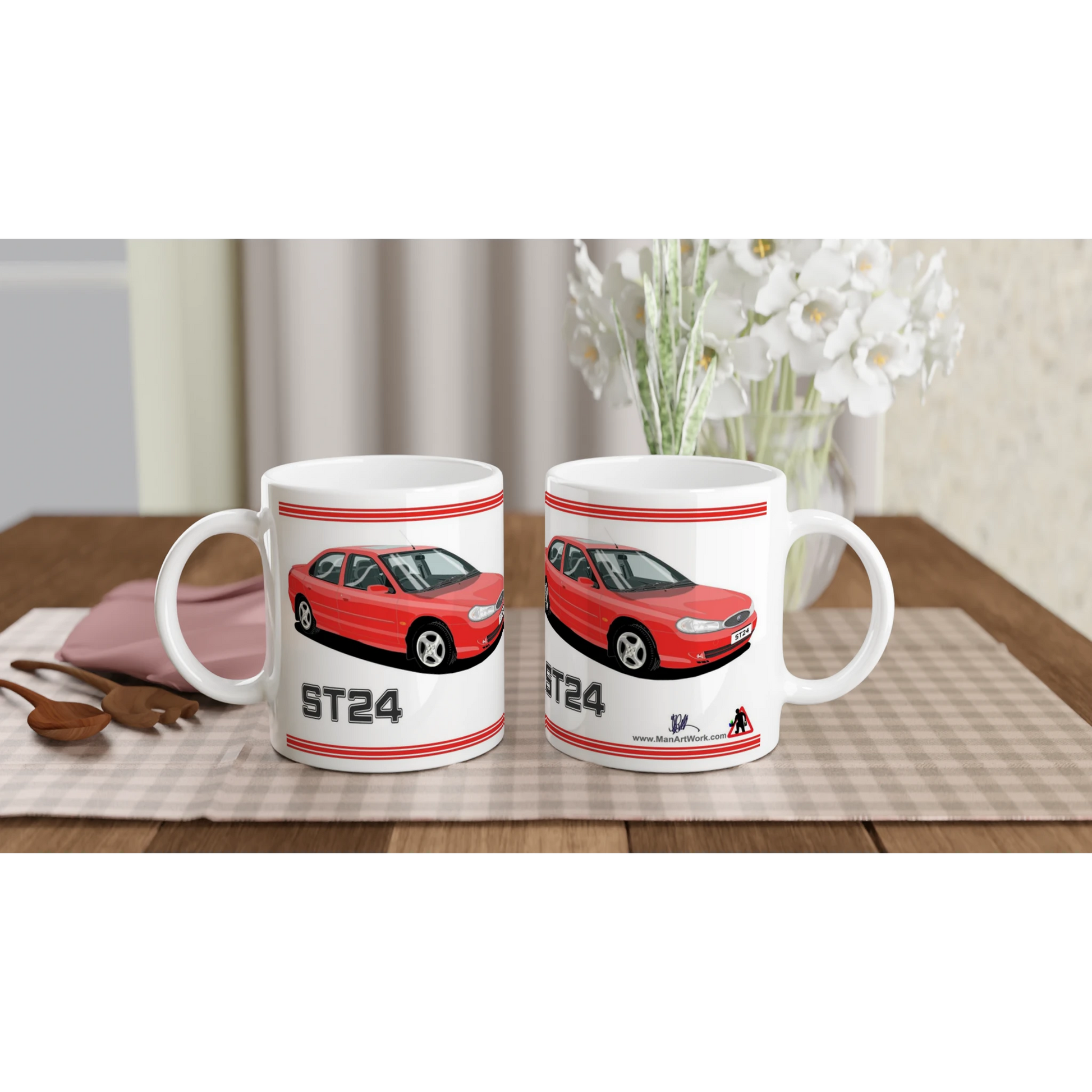 Ford Mondeo ST24 Saloon in Red Art Mug