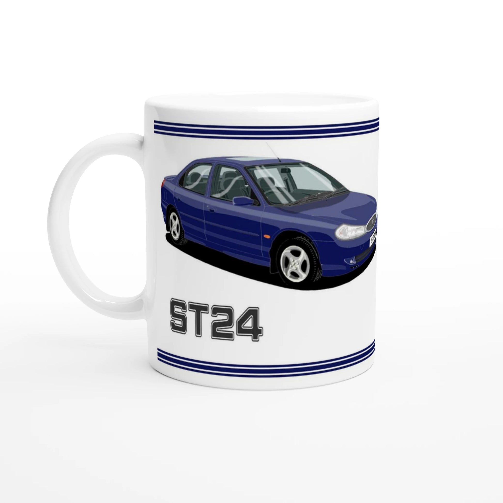 Ford Mondeo ST24 Saloon in Blue Art Mug