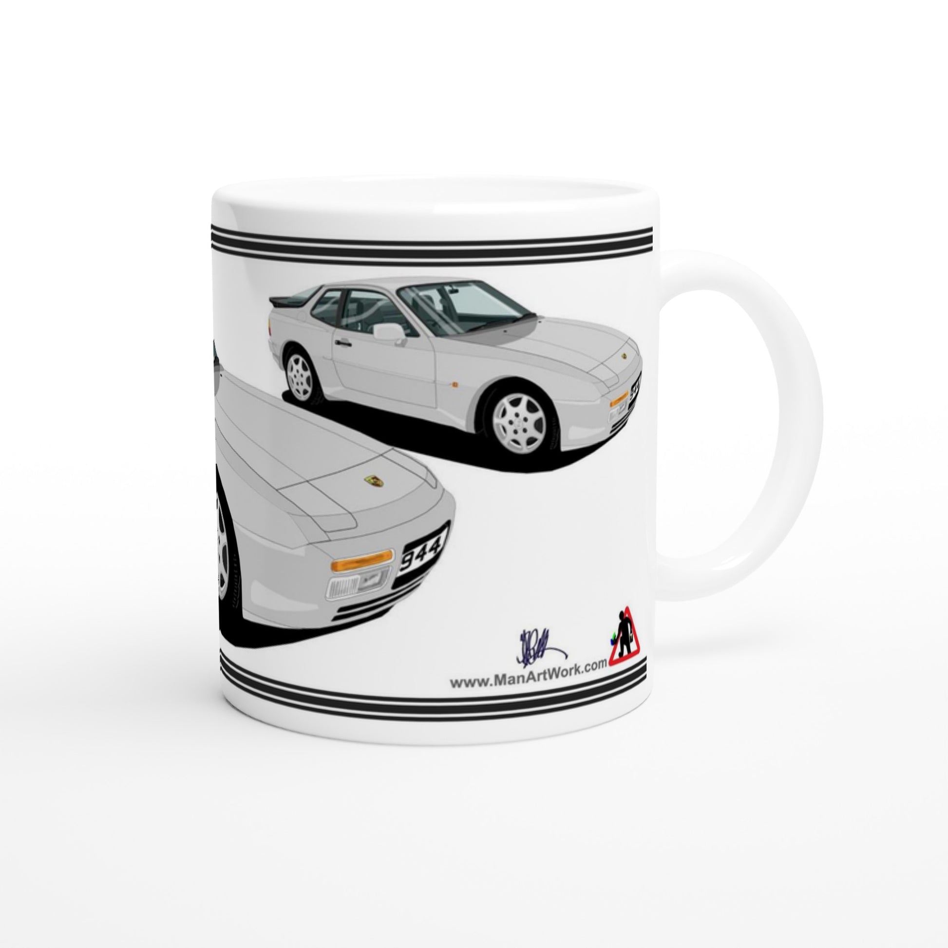 Porsche 944 MK2 in Silver Art Mug