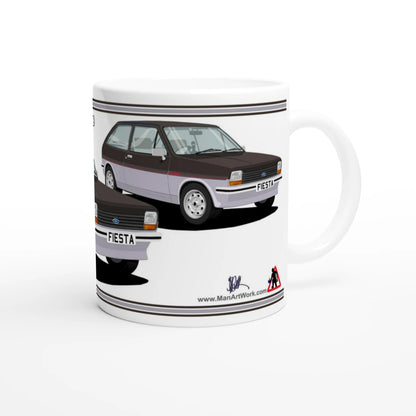 Ford Fiesta Mk1 Bravo in Brown Art Mug