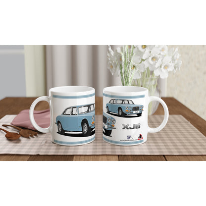 Jaguar XJ6 Mk1 in Blue Art Mug