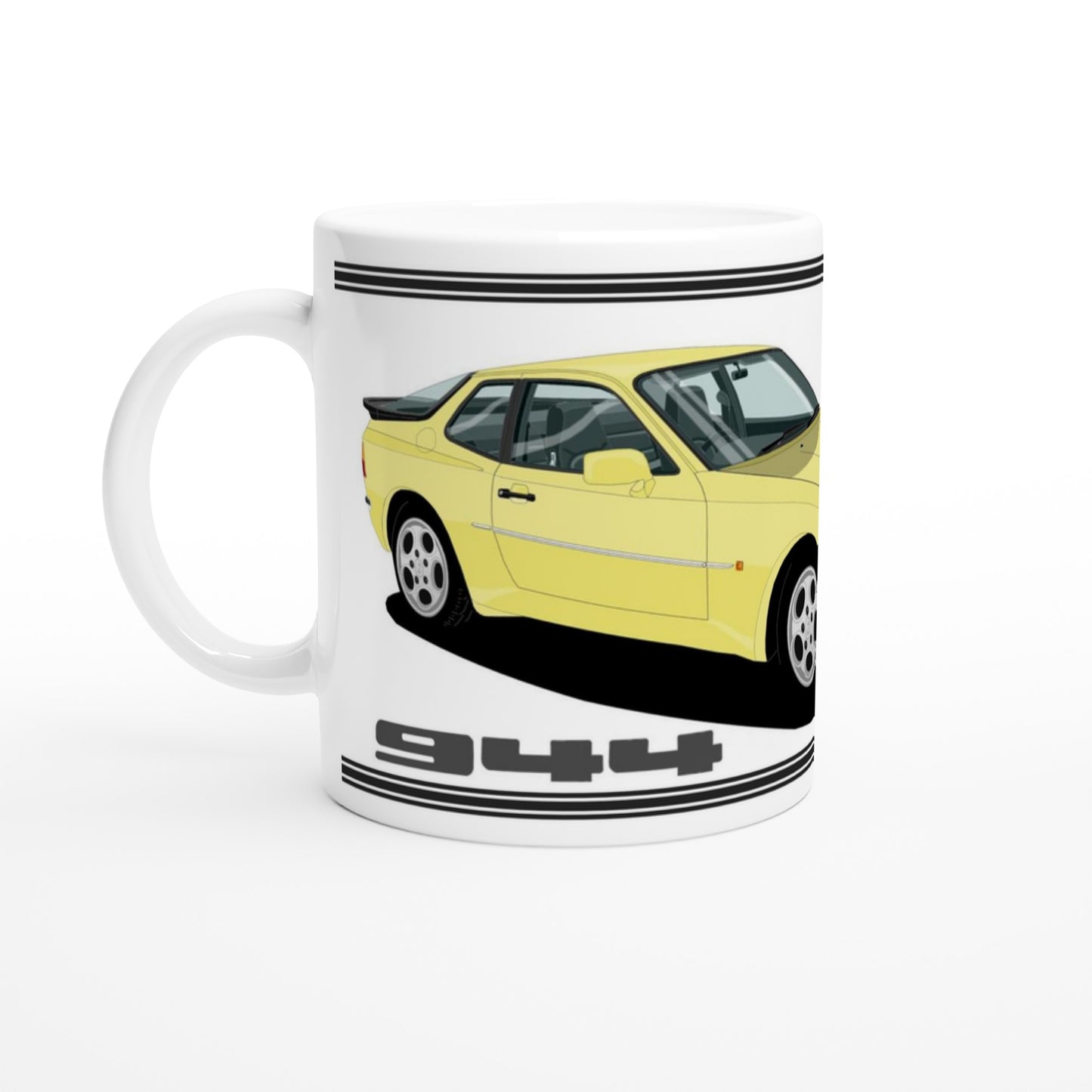 Porsche 944 Mk1 in Yellow Art Mug