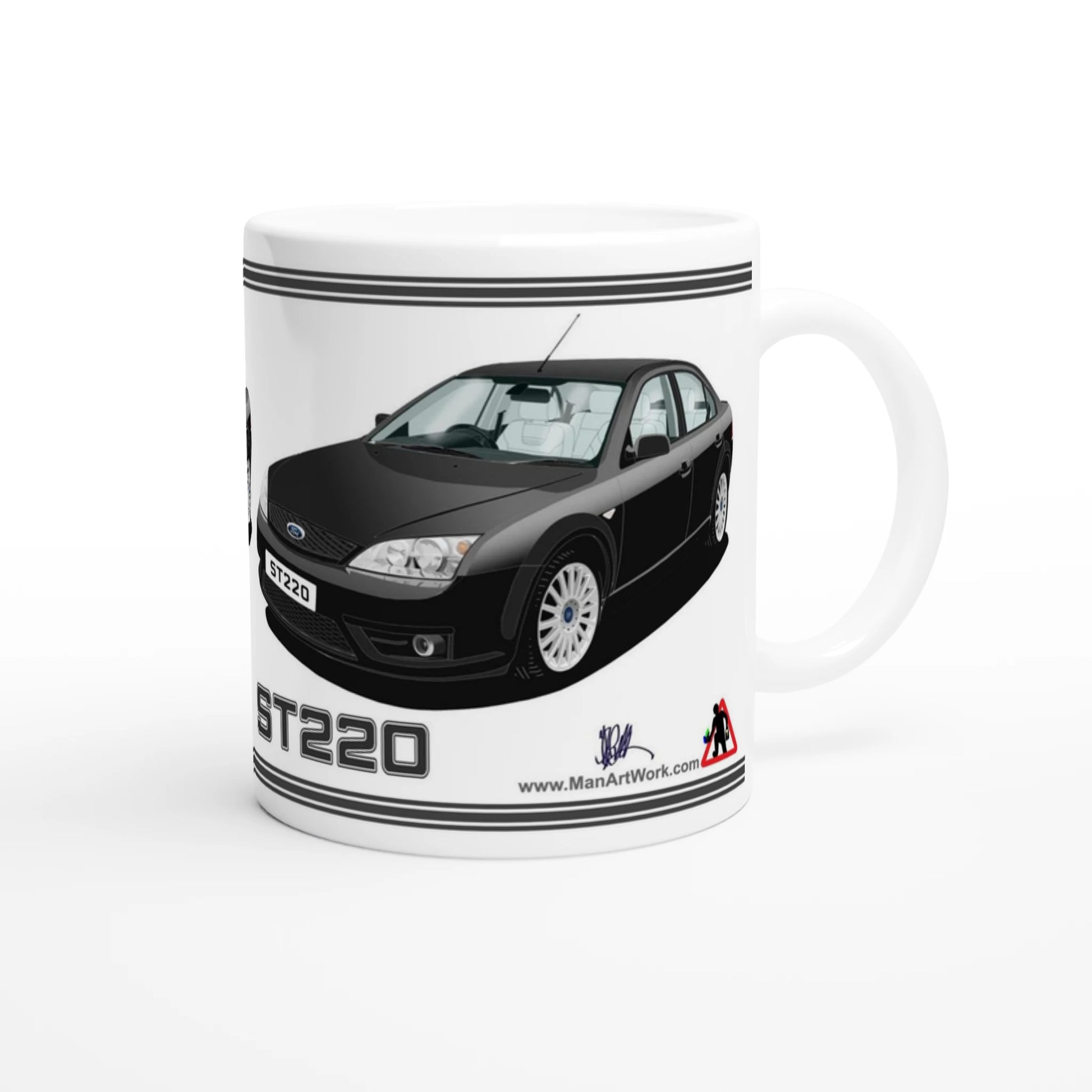 Ford Mondeo ST220  in Black & White Art Mug