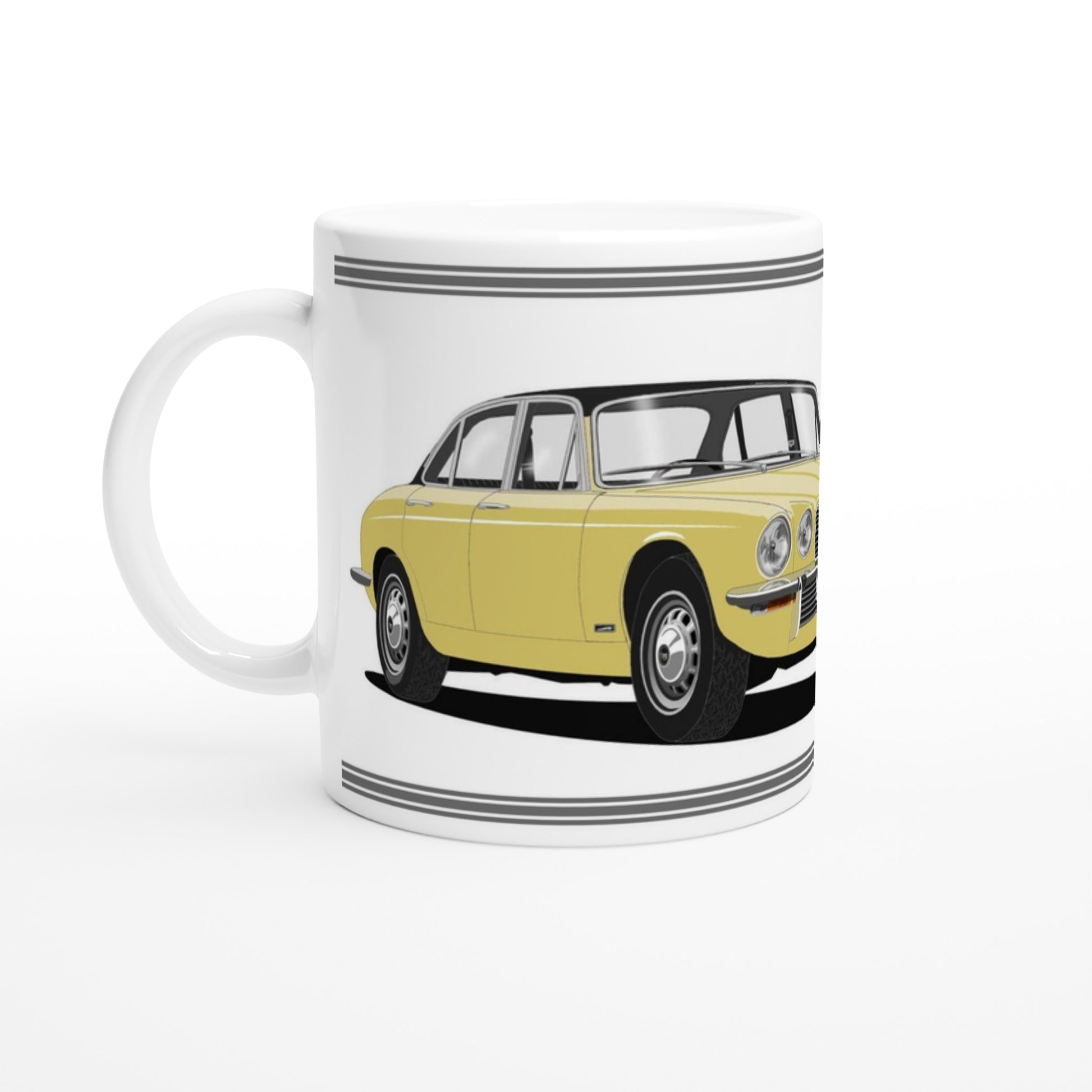 Jaguar XJ12 Mk2 in Yellow Art Mug