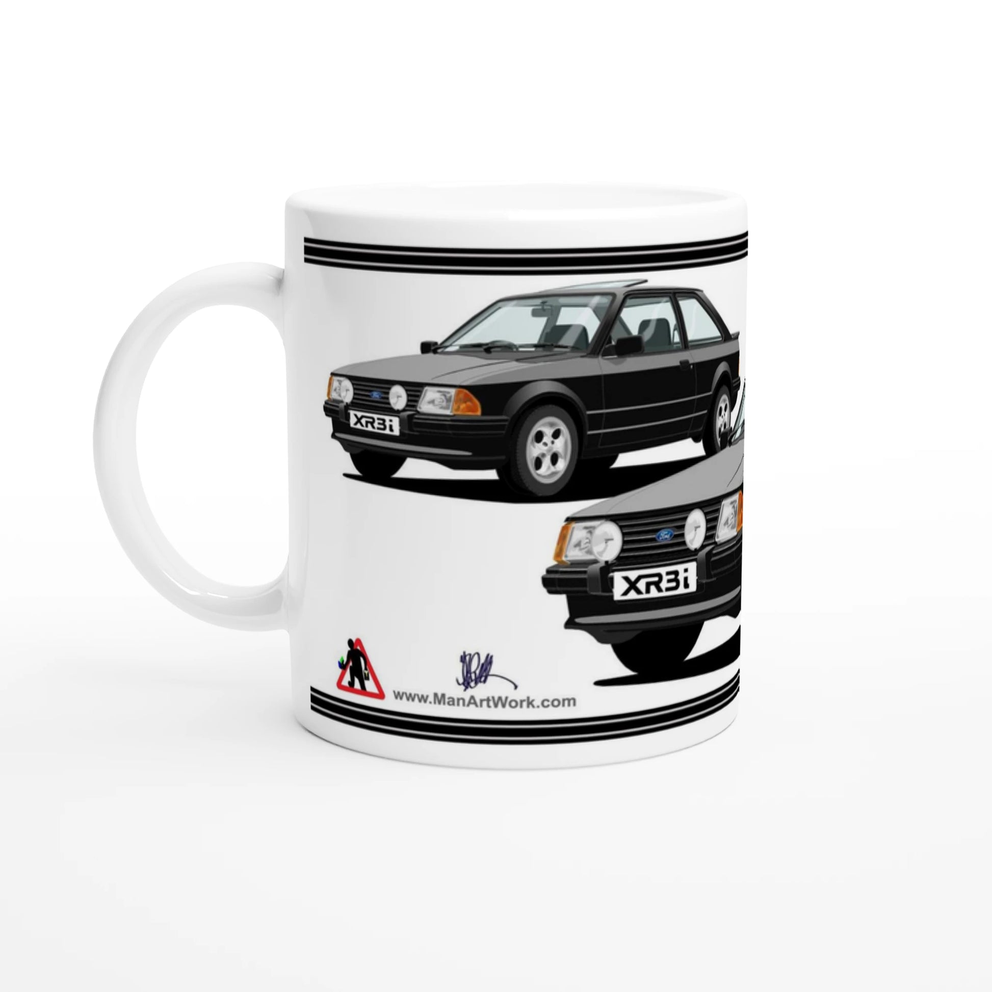Ford Escort Mk3 XR3i in Black Art Mug