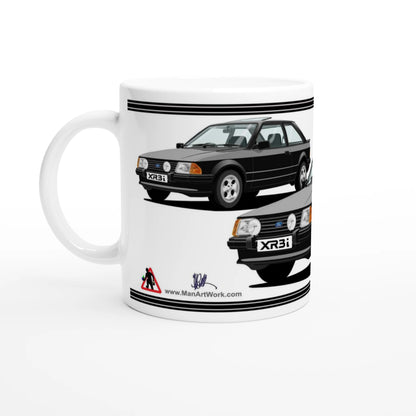 Ford Escort Mk3 XR3i in Black Art Mug