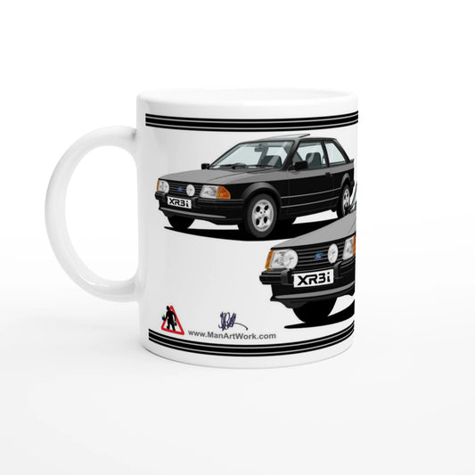 Ford Escort Mk3 XR3i in Black Art Mug