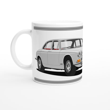 Jaguar XJ6 Mk1 in Silver Art Mug