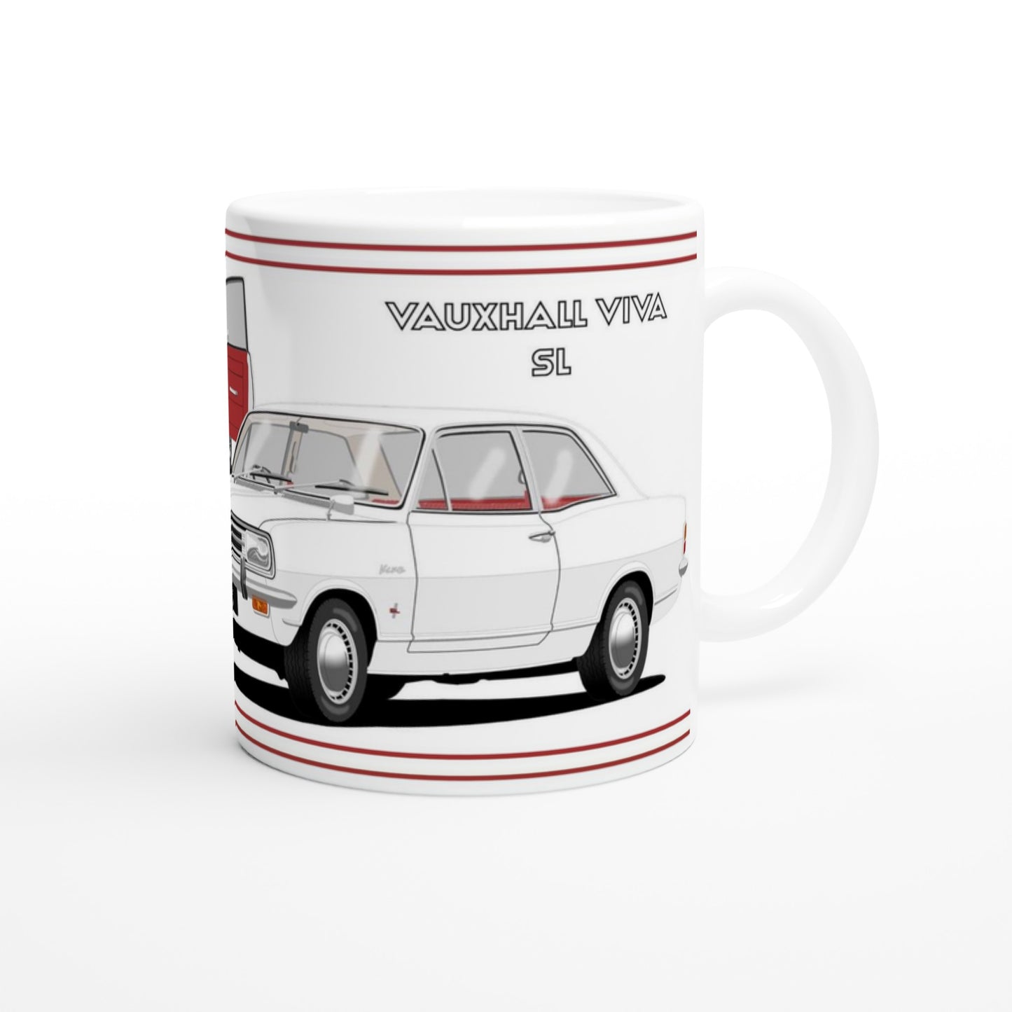Vauxhall Viva HB SL in White Car Mug