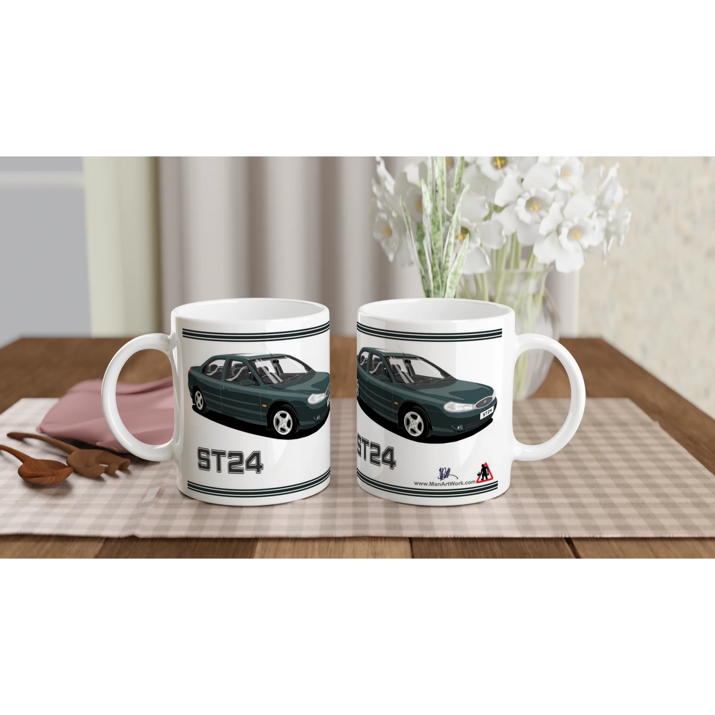 Ford Mondeo ST24 Saloon in Green Art Mug