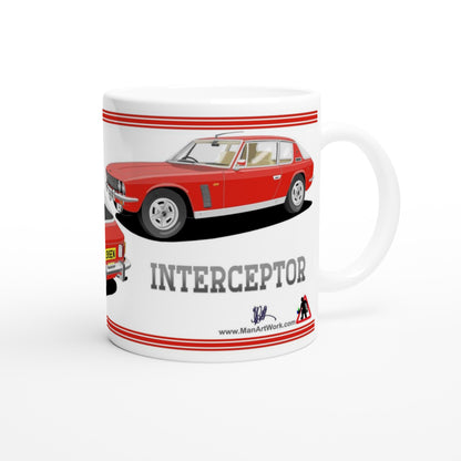 Jensen Interceptor Mk3 in Red Art Mug