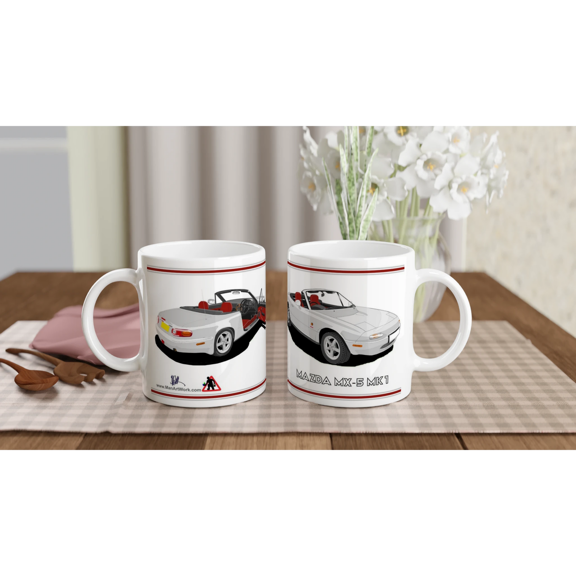 Mazda MX-5 Harvard in Silver Art Mug