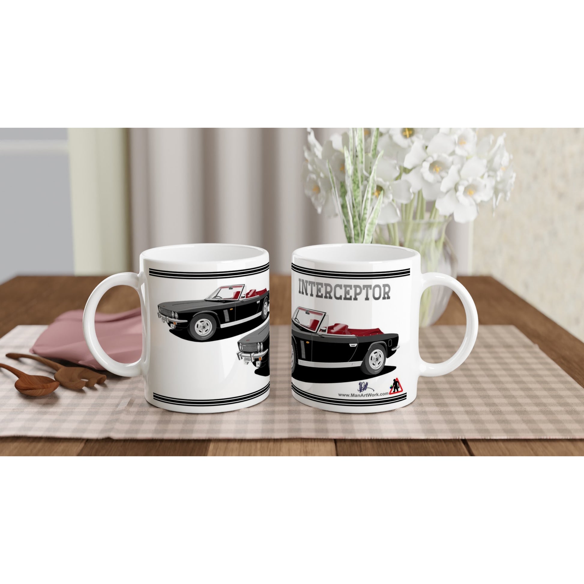 Jensen Interceptor Mk3 Convertible in Black Art Mug